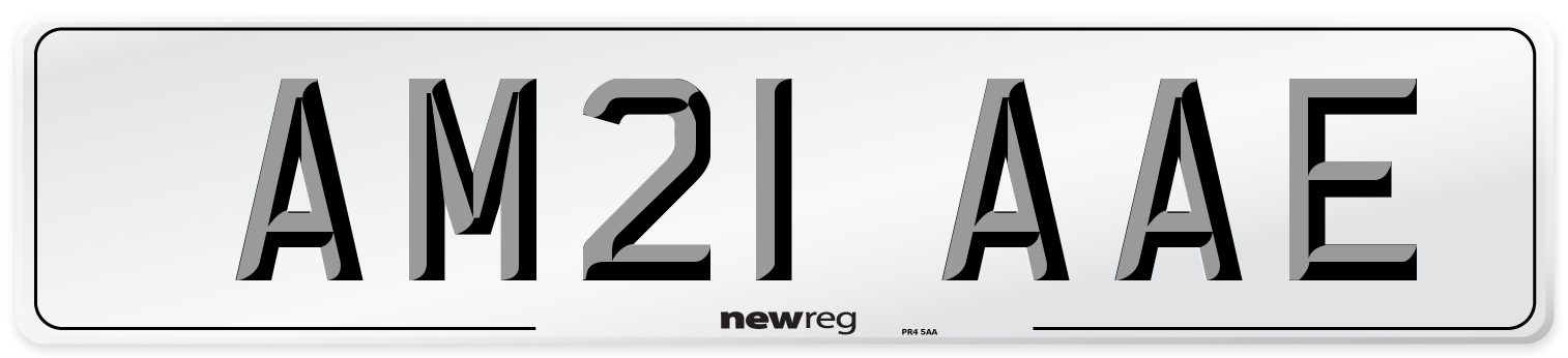 AM21 AAE Number Plate from New Reg